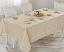 Скатерть EFOR Buta royal 160*220 прямоугольная капучино (S.KAHVE)