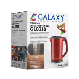 Чайник электрический с двойными стенками GALAXY GL0318/красный  фото 6