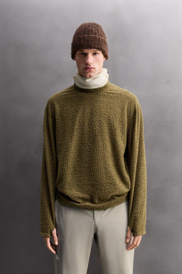 TEXTURED WOOL BLEND SWEATSHIRT - Zara фото 2