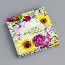 Цена за 3 шт. Коробка для 8 конфет + шоколад, с окном Прекрасного настроения, 17.7?17.8?3.8 см