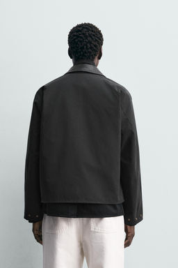 SOBRECAMISA CUELLO CONTRASTE / Negro - Zara фото 3