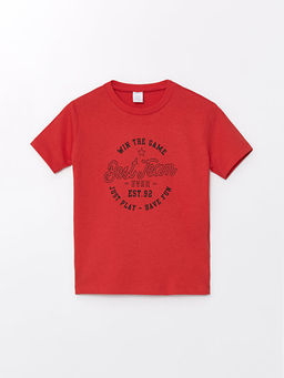 Bisiklet Yaka K?sa Kollu Bask?l? Erkek Bebek Ti??rt