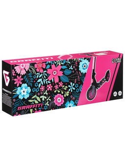 Самокат GRAFFITI, складной, колёса PU 200 мм, ABEC 7, цвет чёрный