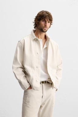 WASHED DENIM OVERSHIRT - Zara фото 2