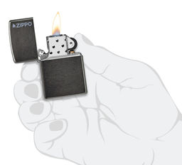 Зажигалка ZIPPO Логотип с темно-серым покрытием | Logo Gray Dusk 28378ZL  фото 5