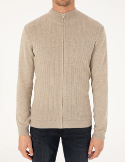 Kum Melanj Slim Fit Fermuarl_ Triko H_rka