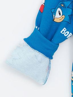 Bisiklet Yaka Kal?n Bask?l? Erkek ?ocuk Sweatshirt