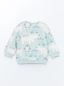 Bisiklet Yaka Erkek Bebek Sweatshirt ve Pantolon 2li Tak?m