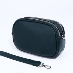 Сумка кросс-боди на молниях, наружный карман, цвет тёмно-зелёный - Simaland фото 5