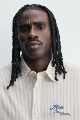 CAMISA RAYAS ESTAMPADO COMBINADO / Blanco - Zara фото 5