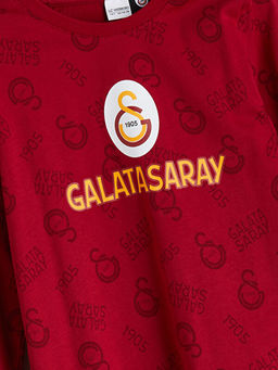 Bisiklet Yaka Galatasaray Bask?l? Erkek ?ocuk Pijama Tak?m?
