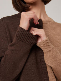 Джемпер женский 1231153010 brown/beige - Eleganzza фото 4