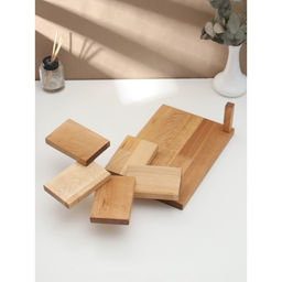 Доска для подачи с подиумами Adelica, 28×19.5×11 см, 5 ступеней, пропитана маслом, дерево берёза