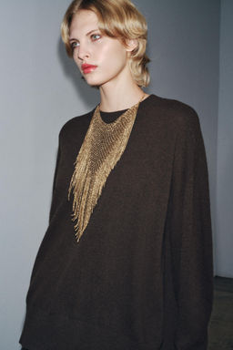 100% WOOL OVERSIZE SWEATER - Zara фото 3