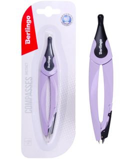 Циркуль Berlingo "Instinct" 135мм, лаванда (CS_00002a) металлический, на блистере