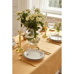 Скатерть Этель Cozy 150*250 +/-3см, цв.бежевый, пл. 192 г/м2, хл с ВГМО  фото 7