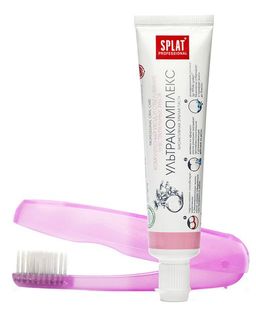 Дорожный набор SPLAT ULTRACOMPLEX / УЛЬТРАКОМПЛЕКС 40 мл + зубная щетка  фото 2