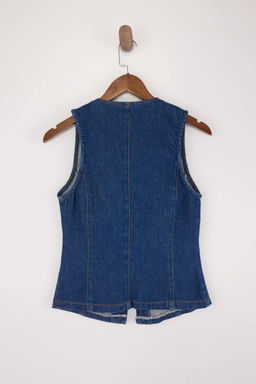 Mavi Fitted %100 Pamuklu Denim Yelek TWOSS26YE00037 - Trendyolmilla фото 6