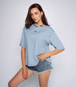 Футболка #КТ202 (3), серо-голубой