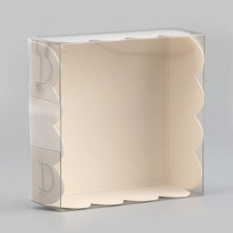 Цена за 5 шт. Коробка для печенья, белая, 7×7×3 см