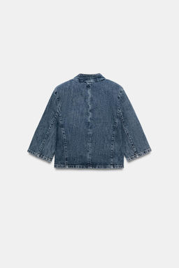 BLAZER DENIM CROPPED ZW COLLECTION / Azul - Zara фото 9