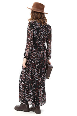 Платье NIKVA н801-7 листья мультиколор  фото 4