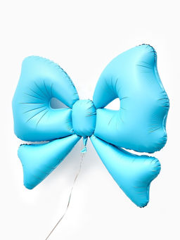 Воздушный шар фольгированный 50" "Бант" цвет голубой  матовый