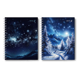Светоч Т214 Тетрадь общая с твердой обложкой, матовая ламинация A5 80 л. на гребне 65 г/кв.м , белизна 100 % 4 шт. клетка 01562 Звёздная ночь