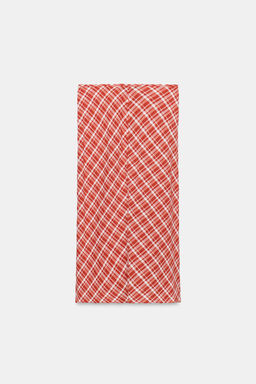 ZW COLLECTION CHECK MIDI SKIRT - Zara фото 6
