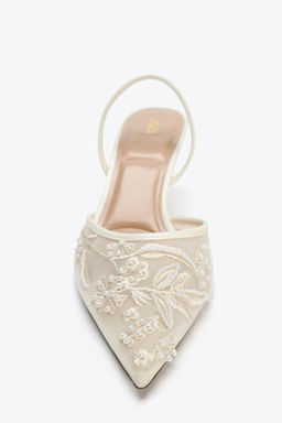 EMBROIDERED MESH SLINGBACKS - Zara фото 9