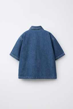 CAMISA DENIM FLUIDA / Azul medio - Zara фото 2