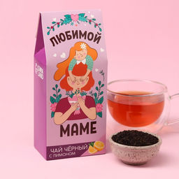 Чай чёрный Маме, вкус: лимон, 100 г.