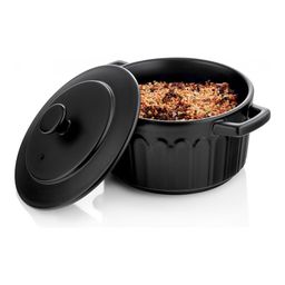 Кастрюля керамическая с крышкой Walmer Home Chef, 1.9 л, цвет черный  фото 4