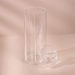 Органайзер для ватных дисков, с крышкой, d=6.5×19.5 см, прозрачный