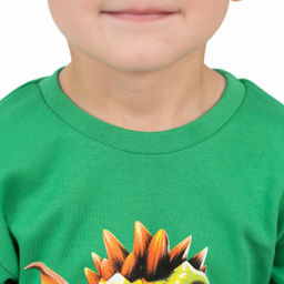 Пижама детская зеленая дракон ПЖ-1818 (110-116, 60)