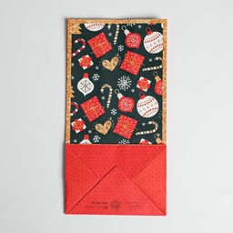 Цена за 5 шт. Пакет подарочный без ручек «Счастья в Новом Году», 10×19×7 см