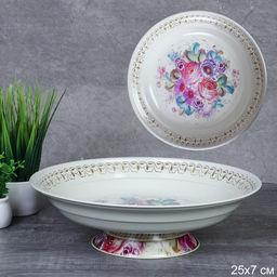 Блюдо на ножке металл /d=24,5/ 690902 /уп 40/ 0,39 - Галеонтрейд фото 3