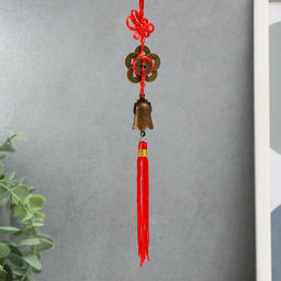 Цена за 2 шт. Колокольчик и 7 монет бронза d=2,4 см