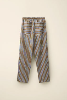 PANTAL?N RAYAS CON LINO CREATED BY CARAMEL LONDON X ZARA / Chocolate