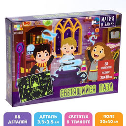 Пазлы светящиеся Магия в замке, 88 деталей