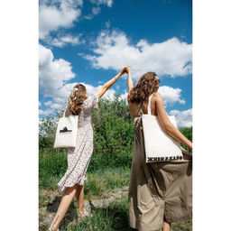 Сумка-шопер Ты такой котик без молнии, без подкладки, цвет бежевый - Nazamok фото 5