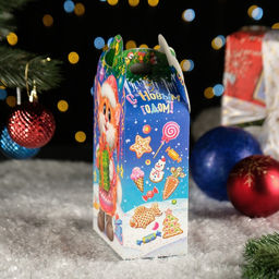 Цена за 10 шт. Подарочная коробка Заяц-Кот, неон, 12 x 7 x 23 см - Simaland фото 3