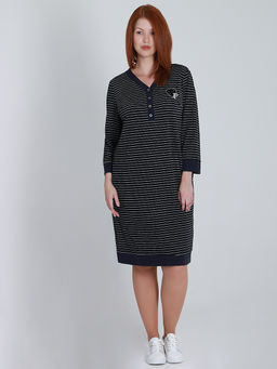 Платье в горизонтальную полоску - Almond фото 3