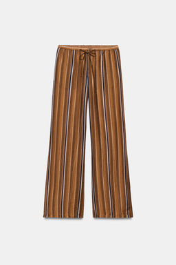 PANTAL?N PIJAMERO RAYAS ZW COLLECTION / Caramelo - Zara фото 3