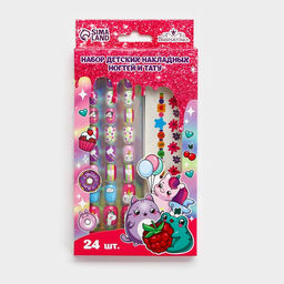 Накладные ногти детские с татуировками Малыши, 24 шт. - Выбражулька фото 4