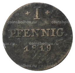 1 пфенниг 1819 года Германские государства  Гессен-Дармштадт