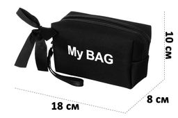 Косметичка - сумочка 18*8*10 см My BAG, с ручкой, черный - Elan gallery фото 2