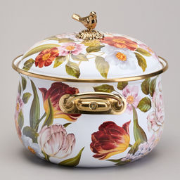 КАСТРЮЛЯ AGNESS ЭМАЛИРОВАННАЯ С КРЫШКОЙ, СЕРИЯ ФЛАНДРИЯ, 4,8Л, ДИА.22СМ  фото 3