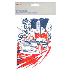 Термонаклейка для декорирования текстильных изделий "MOVE" 13,6x20 см, в пластиковом пакете с подвесом