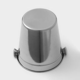 Ведро для льда Доляна, 4.5 л, 20.5×20.5 см, нержавеющая сталь, хромированное